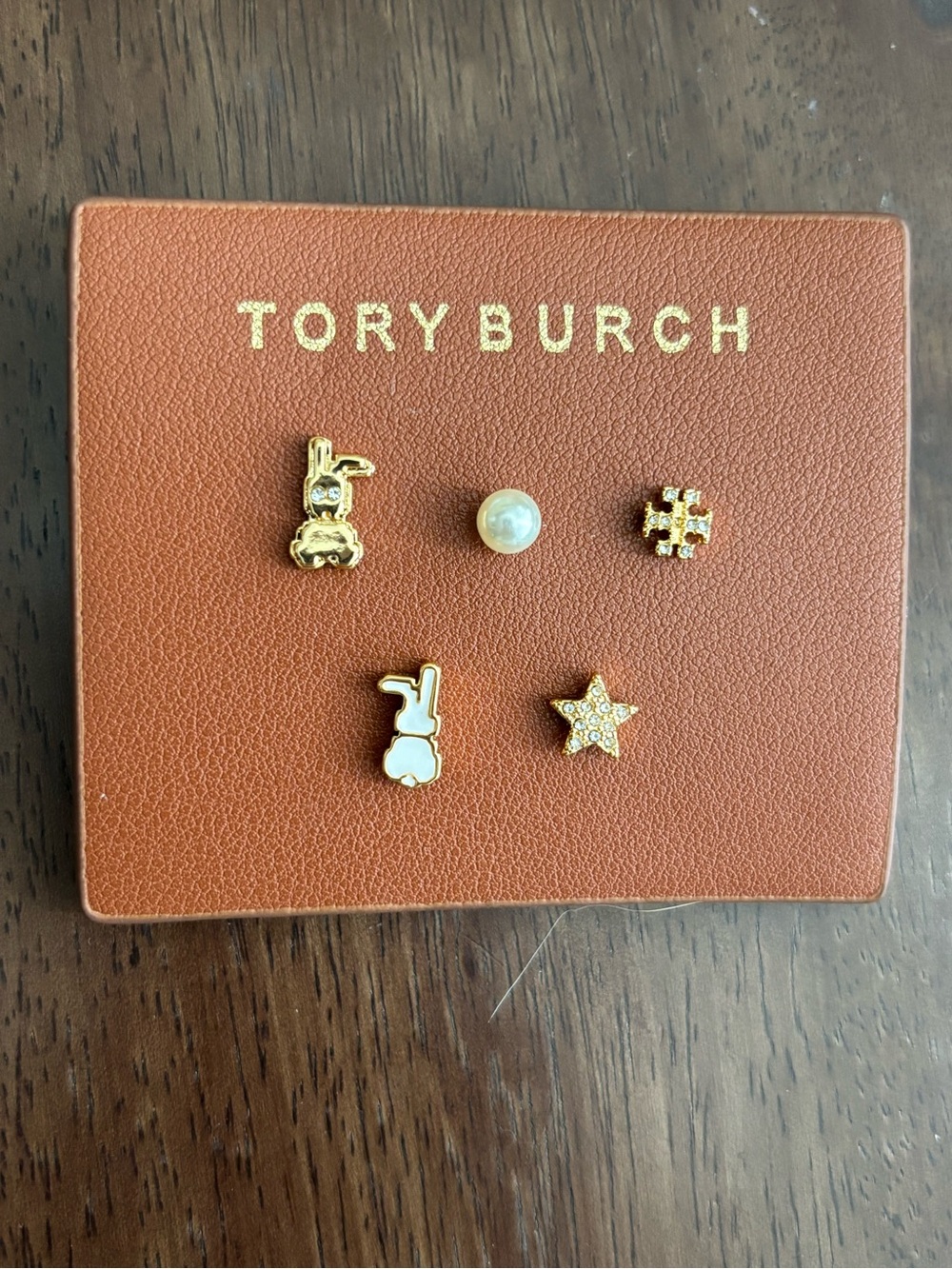 Brand new Tory Burch Gold plated Earring Set